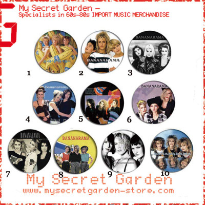 Bananarama - 80's Portrait Pinback Button Badge Set 1a or 1b( or Hair Ties / 4.4 cm Badge / Magnet / Keychain Set )